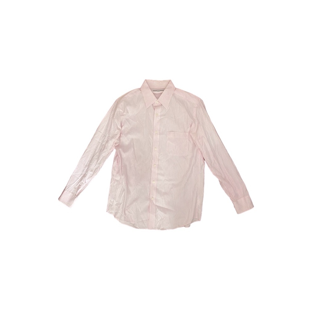 Uniqlo Mens Pink/White Striped Cotton Dress Shirt Size L